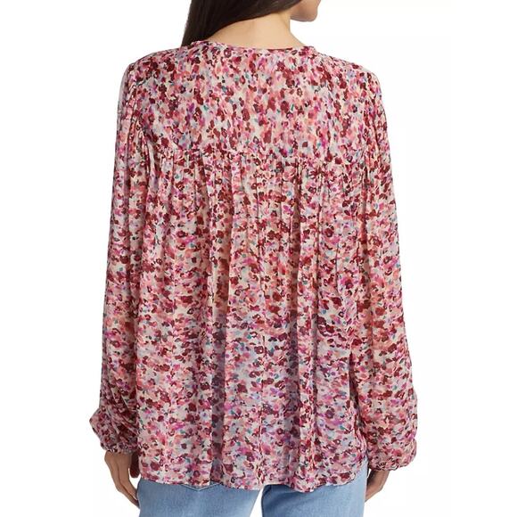 NWT Isabel Marant Étoile Daytonea Multicolor Printed Tie Front Blouse - Picture 11 of 11